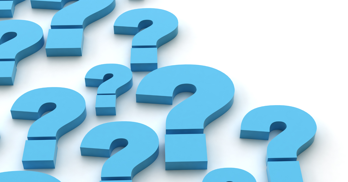 FAQ Blue Question Marks 1800X900